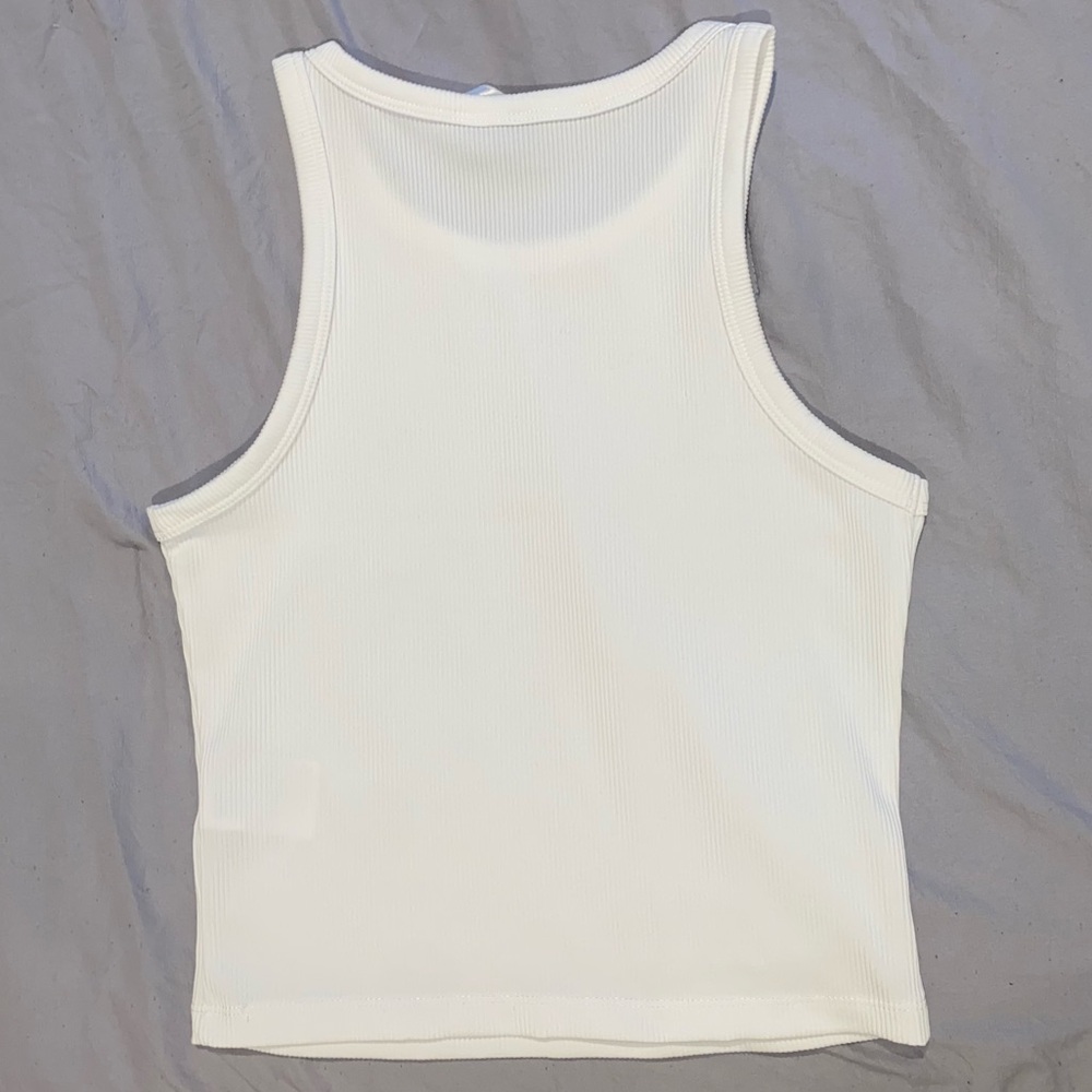 H&M White Ribbed Tank Top - Picture 3 of 7